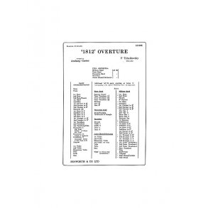 Tchaikovsky: 1812 Overture (Score And Parts)