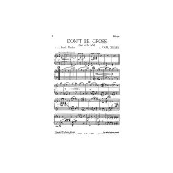 Carl Zeller: Don't Be Cross (Score And Parts) Arranged Frank Naylor