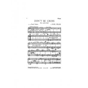Carl Zeller: Don't Be Cross (Score And Parts) Arranged Frank Naylor