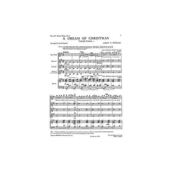 Albert Ketelbey: A Dream Of Christmas Singing No.5