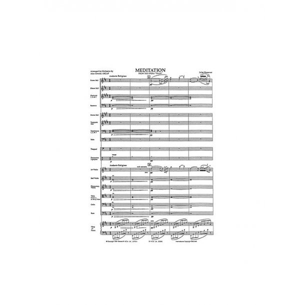 Massenet(Orch. Arnold): Meditation From Thais (Score And Parts)