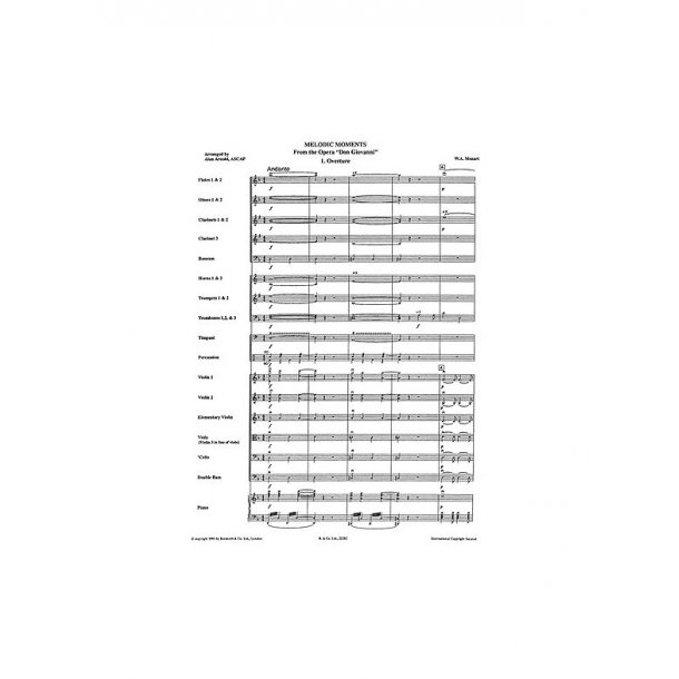 W.A. Mozart: Melodic Moments From Don Giovanni Orch (Ma) Sc/Pts