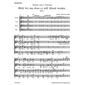 Bleib bei uns, denn es will Abend werden : Cantata for Easter Monday