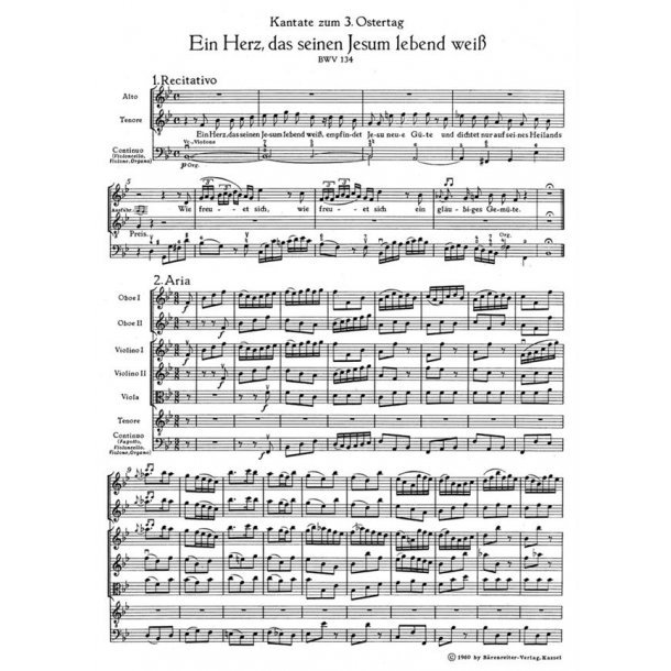 Ein Herz, da? seinen Jesum lebend wei? - Bach, Johann Sebastian