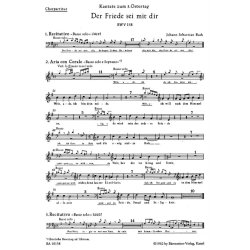 Cantata No. 158 Der Friede Sei Mit Dir : Cantata for Easter Tuesday