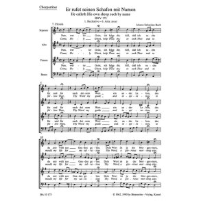 He calleth His own sheep each by name : Cantata for Whit Tuesday