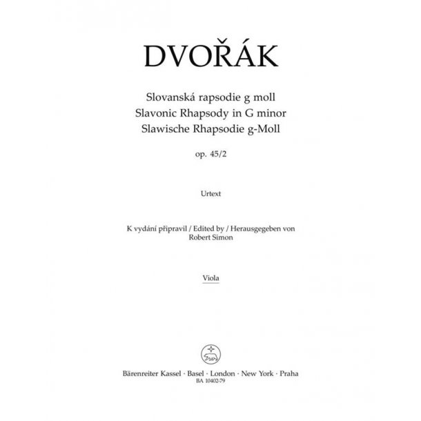 Slavonic Rhapsody in G minor : Op. 45 No. 2