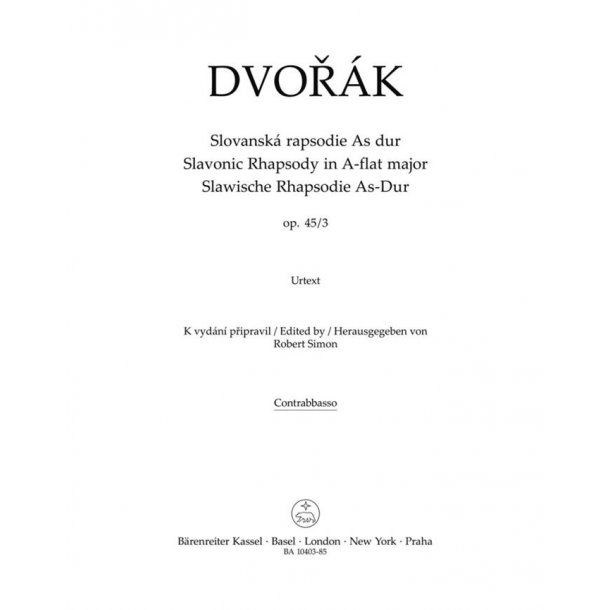 Slavonic Rhapsody A Flat Major : Op. 45 No. 3