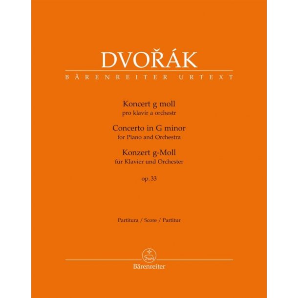 Piano Concerto In G Minor Op.33 (Full Score) : g-moll Op. 33 B. 63