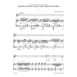 Gypsy Songs Op.55 (High Voice &amp; Piano) : Op. 55