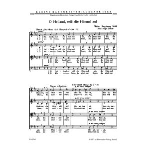 O Heiland, reiss die Himmel auf : Liedmotette