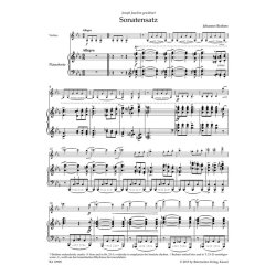 Sonata Movement from the F.A.E. Sonata - Brahms, Johannes