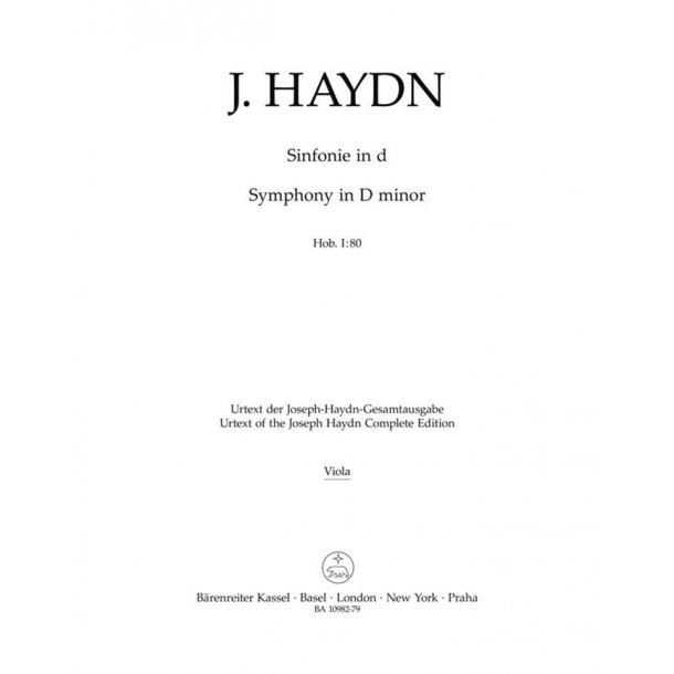 Sinfonie in D minor : Hob. I:80
