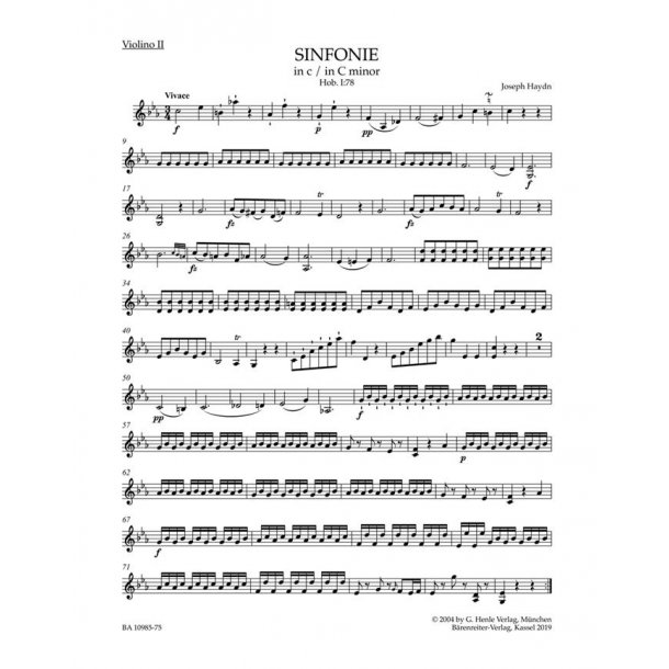 Symphony in C minor Hob I:78
