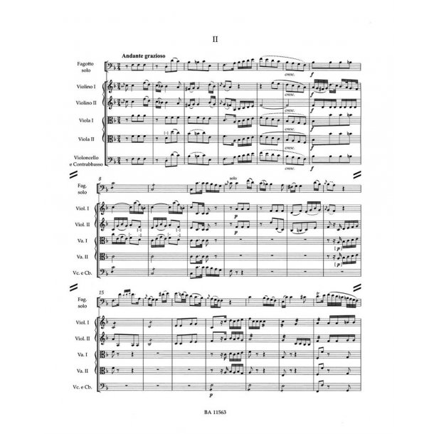 Concerto in C major : for Bassoon and Orchestra