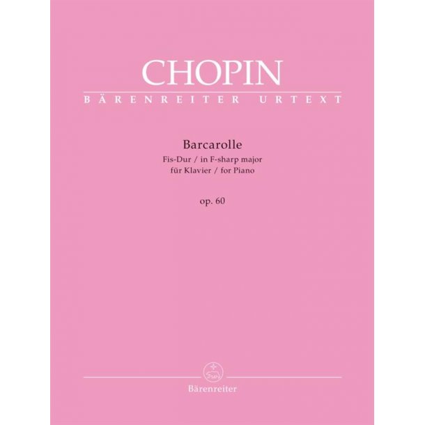 Barcarolle F&uuml;r Klavier Fis-dur Op. 60