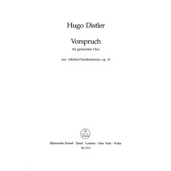 Vorspruch Wer die Musik sich erkiest