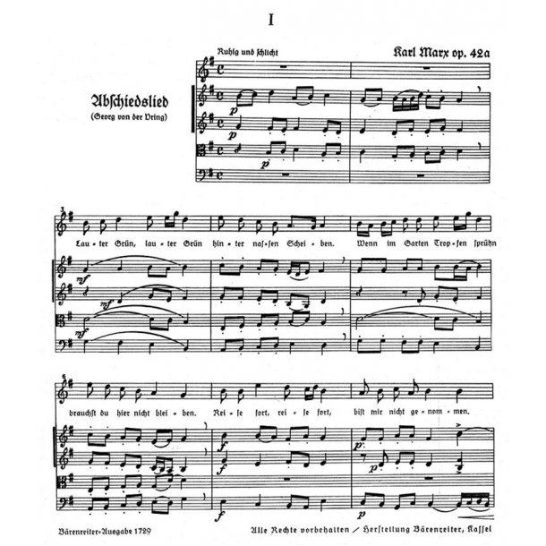 drei Liebeslieder - Marx, Karl