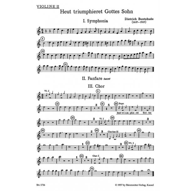 Heut triumphieret Gottes Sohn - Buxtehude, Dietrich