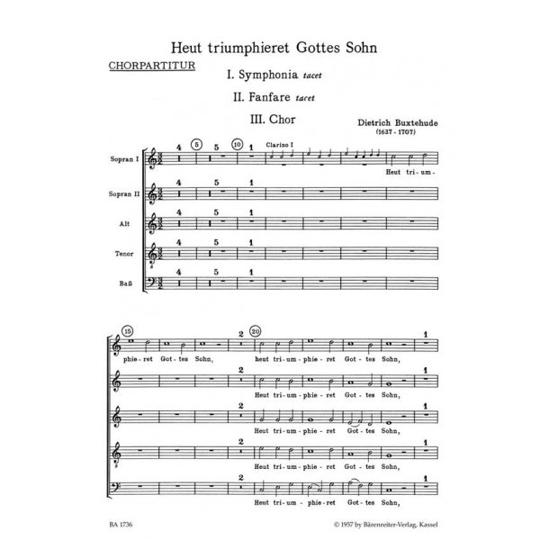 Heut triumphieret Gottes Sohn : Cantata for Easter