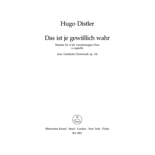 Das ist je gewisslich wahr