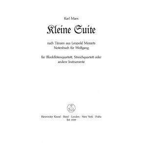 Kleine Suite nach Tänzen aus Leopold Mozarts Notenbuch für Wolfgang - Marx, Karl
