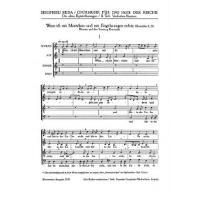 Wenn ich mit Menschen- und mit Engelszungen redete : Epistelmotette zum Sonntag Estomihi