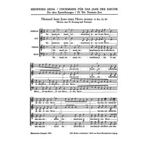 Niemand kann Jesus seinen Herren nennen : Epistelmotette für den 10. Sonntag nach Trinitatis