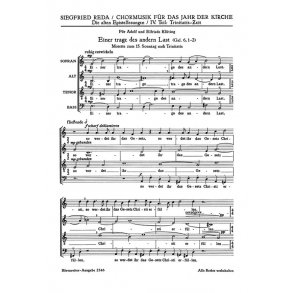 Einer trage des anderen Last : Epistelmotette zum 15. Sonntag nach Trinitatis