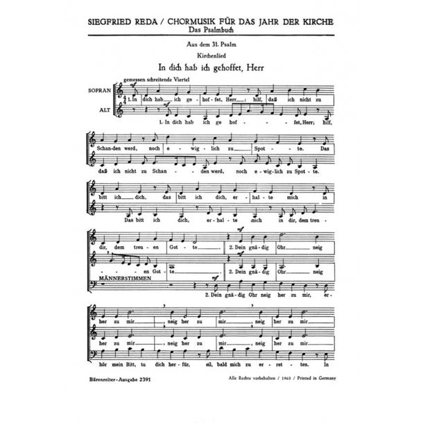 Psalm 31 In dich hab ich gehoffet, Herr (1948)
