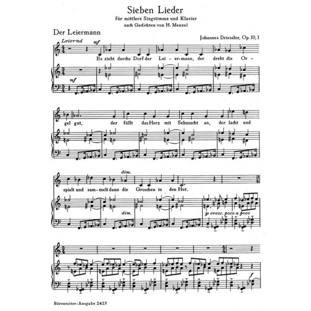 Sieben  Lieder - Driessler, Johannes