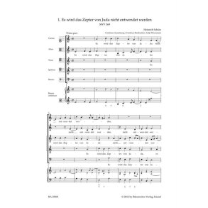 Es wird das Zepter von Juda nicht entwendet werden : Prima pars - SWV 369 Motet No. 1 from Geistliche Chor-Music