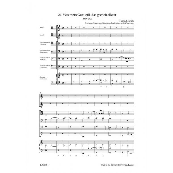 Was mein Gott will, das gscheh allzeit : SWV 392 Motet No. 24 from Geistliche Chor-Music