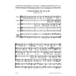Dennoch bleibe ich stets an dir : Motette Nr. 5 aus Israelsbrünnlein