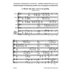 Wende dich, Herr, und sei mir gnaedig : Motette Nr. 6 aus Israelsbrünnlein