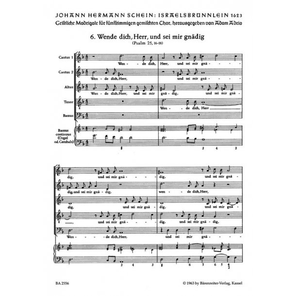 Wende dich, Herr, und sei mir gnaedig : Motette Nr. 6 aus Israelsbr&uuml;nnlein