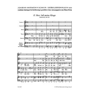 Herr, lass meine Klagen für dich kommen : Motette Nr. 17 aus Israelsbrünnlein