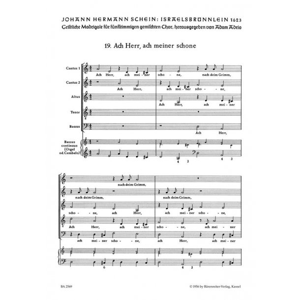 Ach Herr, ach meiner schone : Motette Nr. 19 aus Israelsbr&uuml;nnlein
