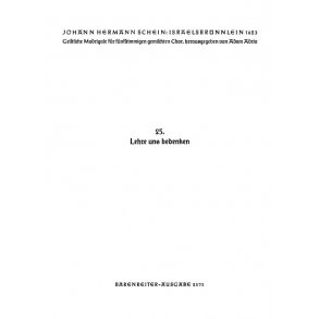 Lehre uns bedenken, dass wir sterben mussen : Motette Nr. 25 aus Israelsbrünnlein