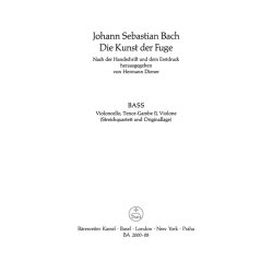 The Art of Fugue - Bach, Johann Sebastian