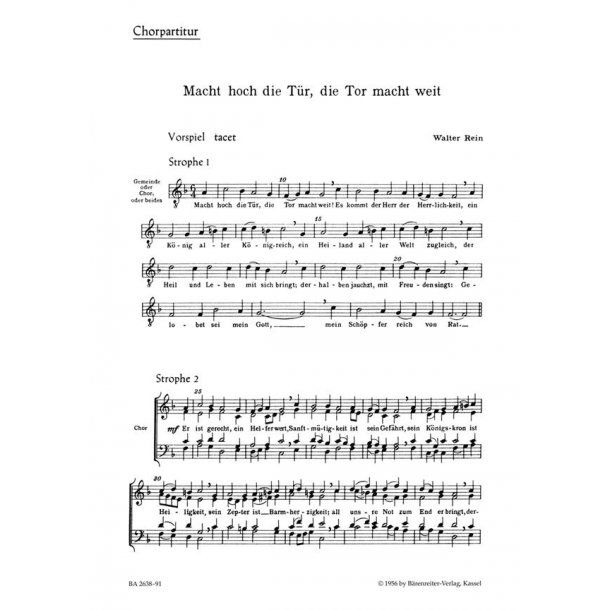 Macht hoch die Tur : Choral Cantata
