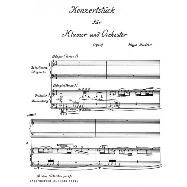 Concertost&uuml;ck - Distler, Hugo