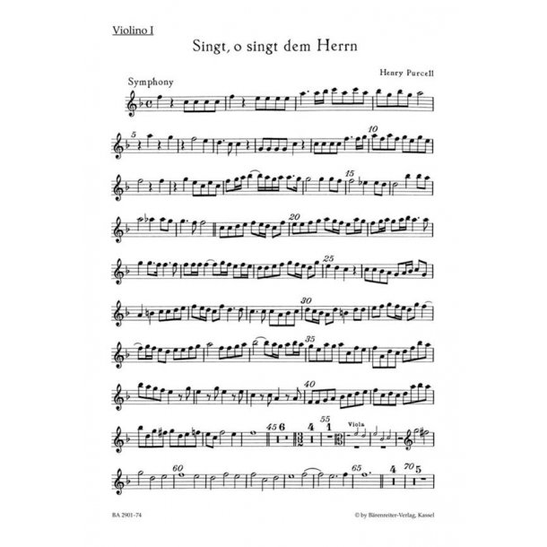 O, sing unto the Lord - Purcell, Henry
