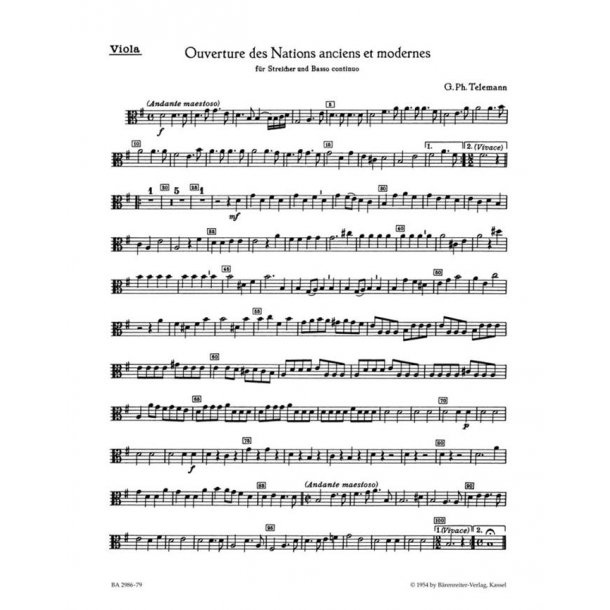 Ouvert&uuml;re des Nations anciens et modernes - Telemann, Georg Philipp