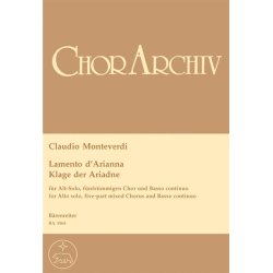 Lamento d'Arianna - Klage der Ariadne - Monteverdi, Claudio
