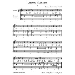 Lamento d'Arianna - Klage der Ariadne - Monteverdi, Claudio