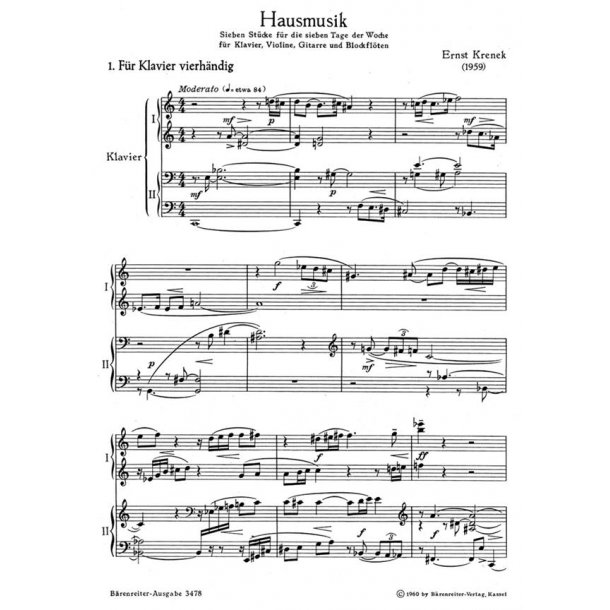 Hausmusik - Krenek, Ernst
