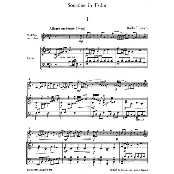 Sonatine - Lerich, Rudolf