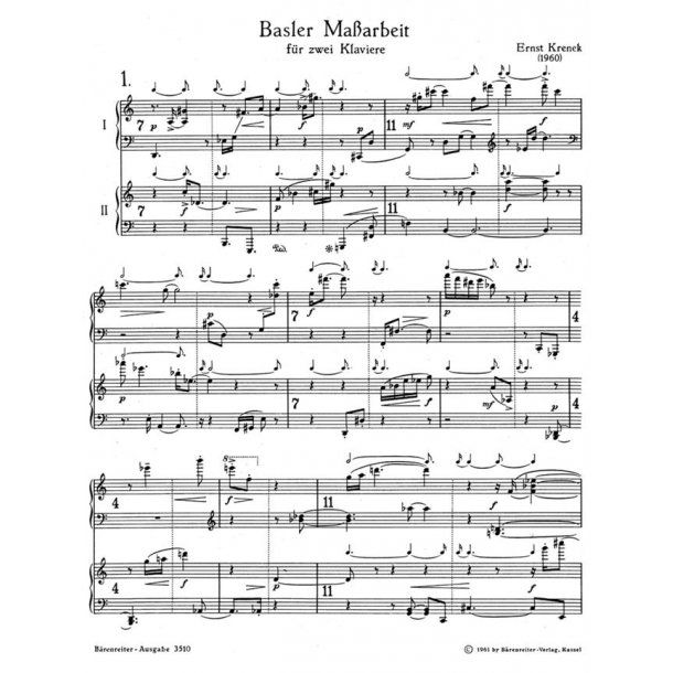 Basler Ma&szlig;arbeit - Krenek, Ernst