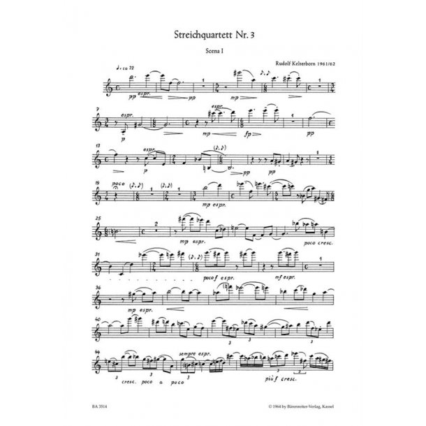 String Quartet - Kelterborn, Rudolf